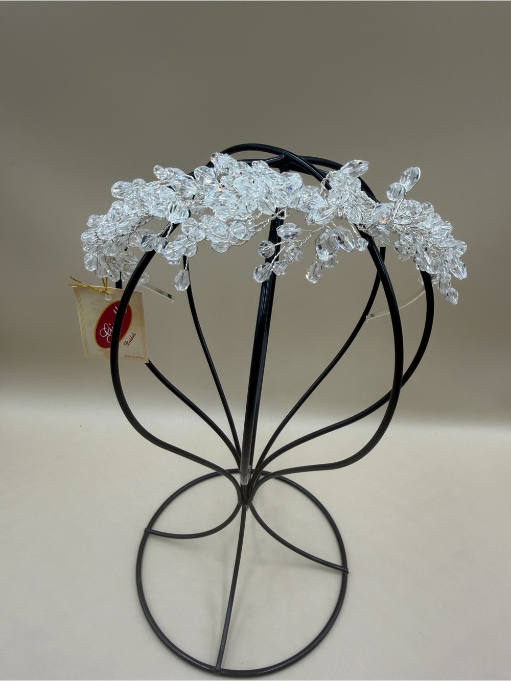 Clear Crystal Beaded Bridal Tiara Wedding Headband Giselle Bridals NWT